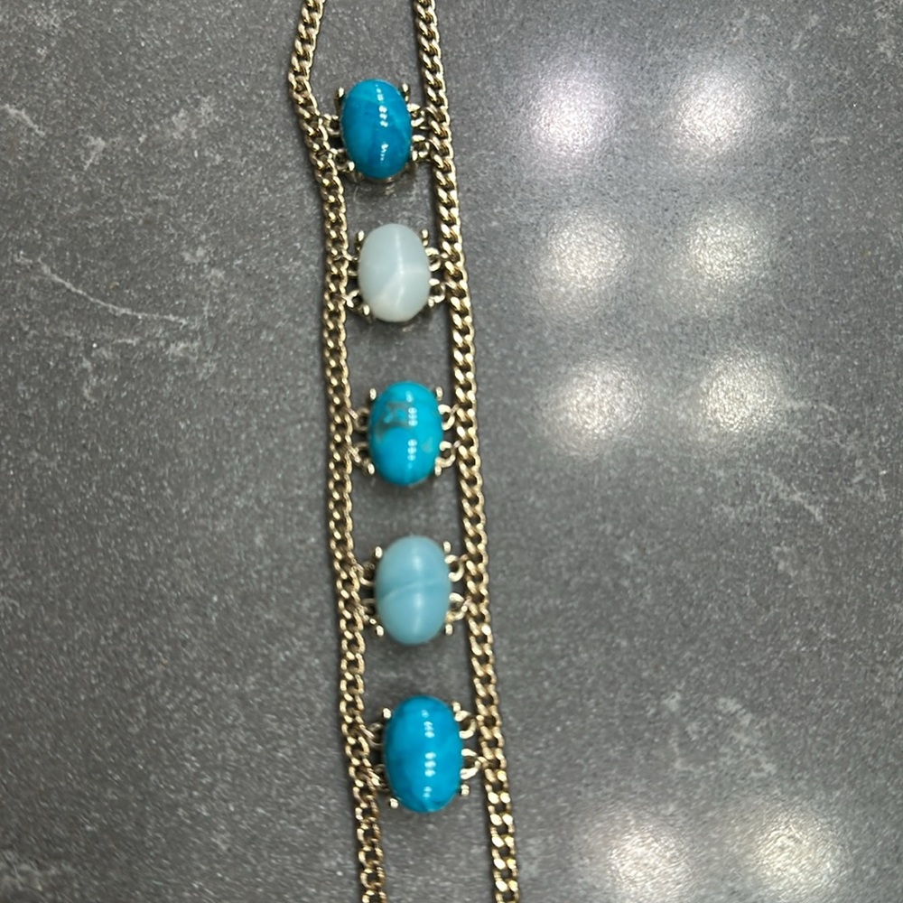 Turquoise lariat necklace